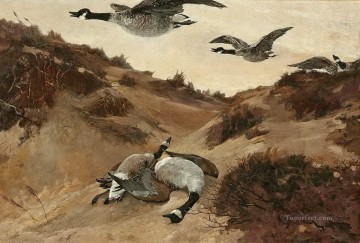 ウィンスロー ホーマー ワイルド ガチョウの飛行中の鳥 Oil Paintings